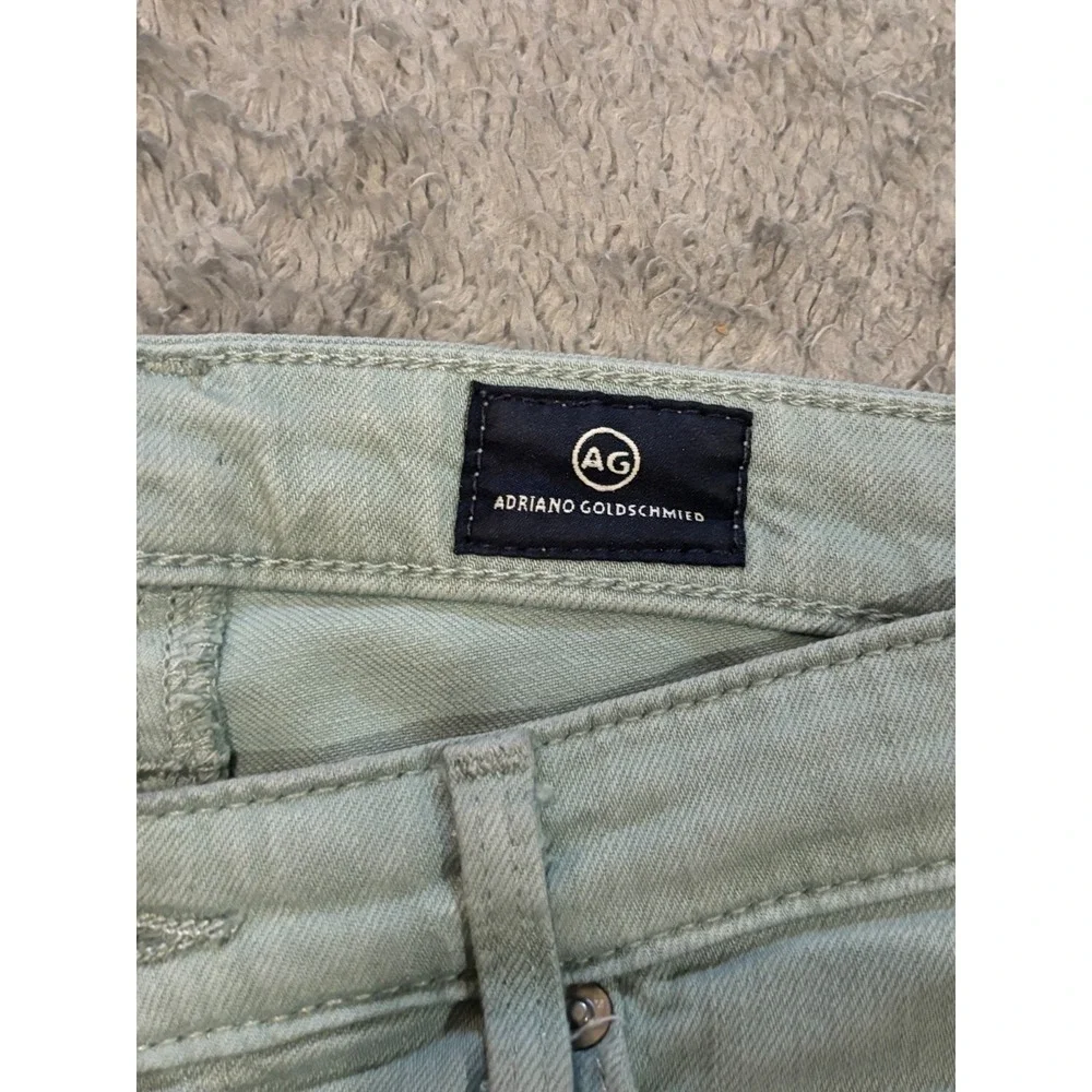 AG Adriano Goldschmied Jeans Womens 26R Green Stevie Ankle Slim Straight Skinny